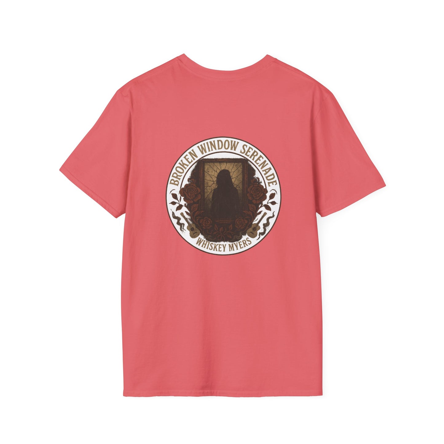 Broken Window Serenade Unisex Softstyle T-Shirt - Vintage Graphic Tee for Music Lovers