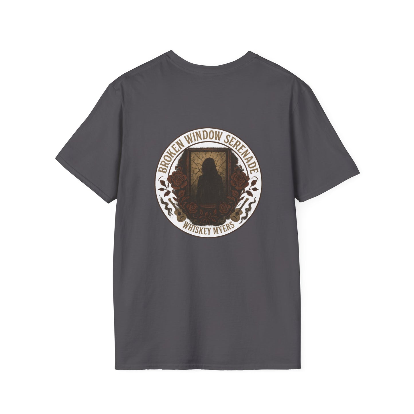 Broken Window Serenade Unisex Softstyle T-Shirt - Vintage Graphic Tee for Music Lovers