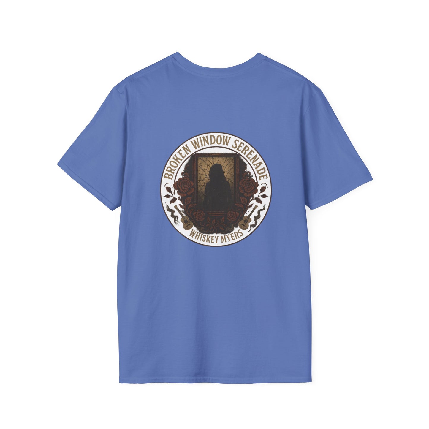 Broken Window Serenade Unisex Softstyle T-Shirt - Vintage Graphic Tee for Music Lovers