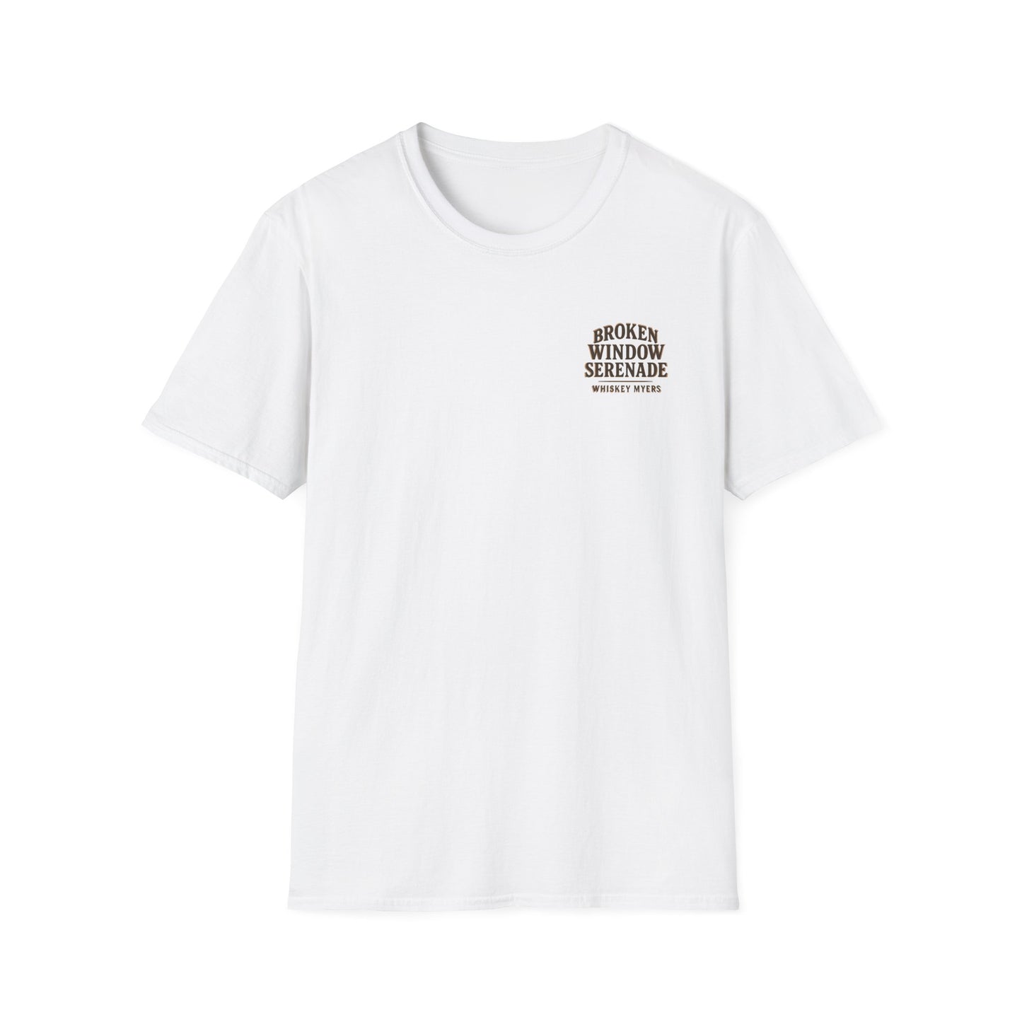 Broken Window Serenade Unisex Softstyle T-Shirt - Vintage Graphic Tee for Music Lovers