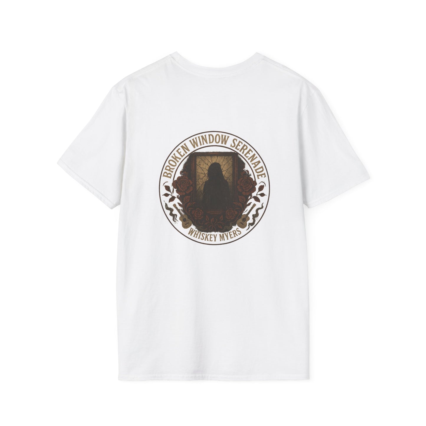 Broken Window Serenade Unisex Softstyle T-Shirt - Vintage Graphic Tee for Music Lovers